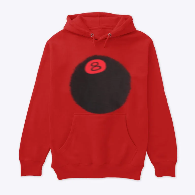 8 BALL FADE HOODIE RED